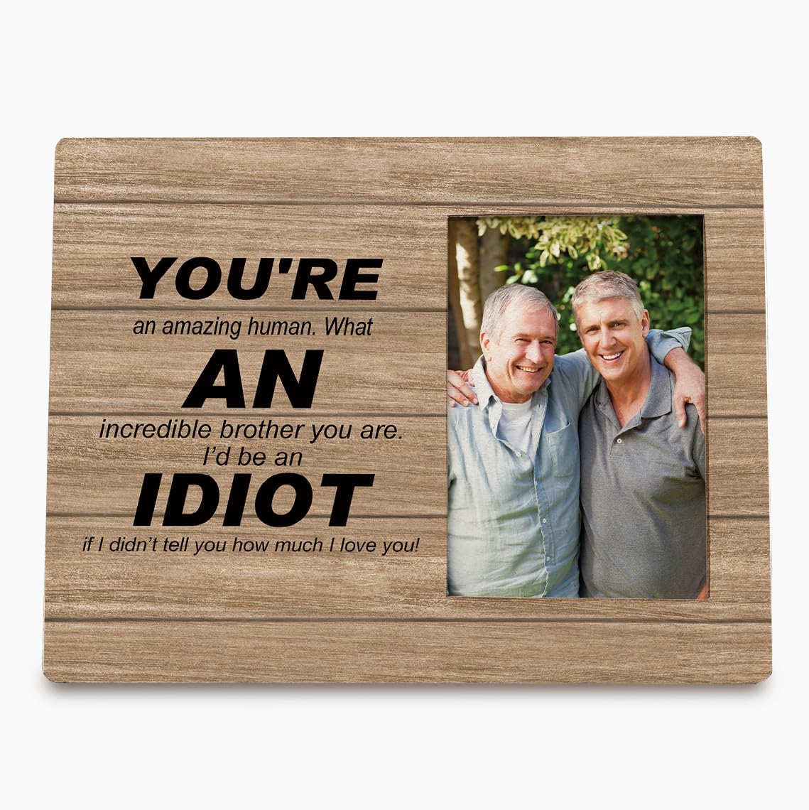 Yorhifa Brother Picture Photo Frame, Funny Brother Fathers Day Birthday Gifts for Christmas From Sister, You're An Amazing Human Photo Picture Frames 4x6