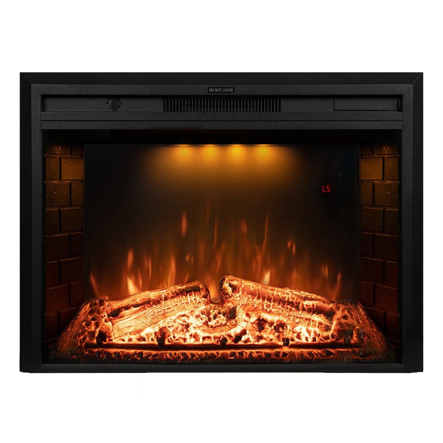 Dreamflame 30 Inch Electric Fireplace, Wall Fireplace Electric With Remote Control, Realistic Log And Crackling Sound, Overheati