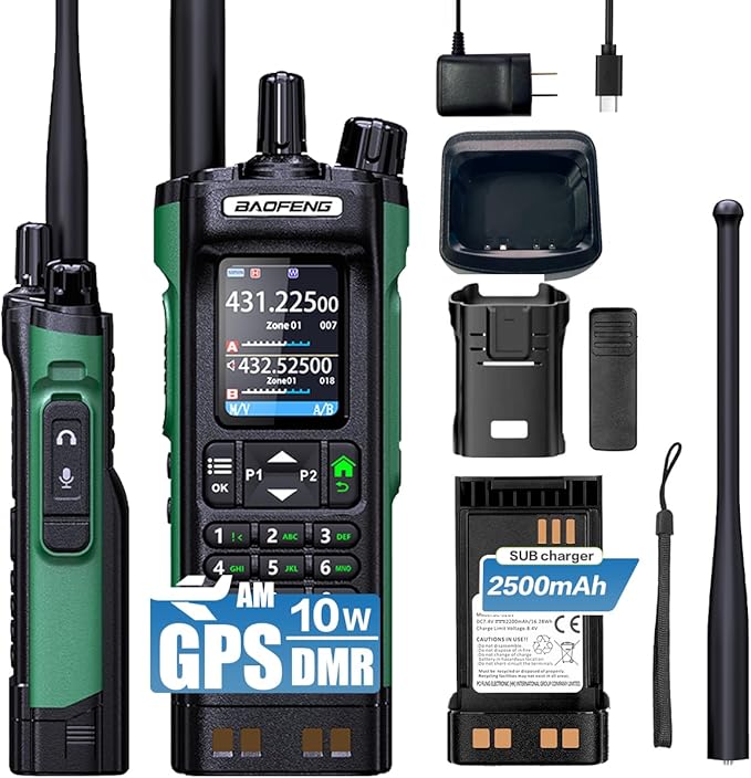 BAOFENG DM-32UV DMR Radio Handheld Walkie Talkie 10W GPS APRS Dual Band Wireless Copy Frequency Type-C Programming Ham Rad...