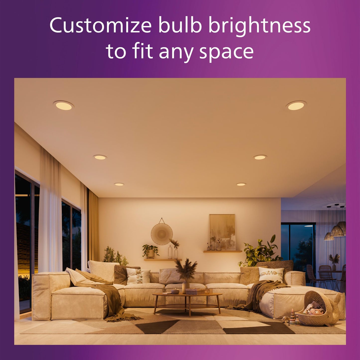 PHILIPS LED 60W Slim 6-inch Canless Downlight 12-Pack Selectable White Multi-CCT 1000 Lumen (12.5W = 60W) Dimmable No Housing Required