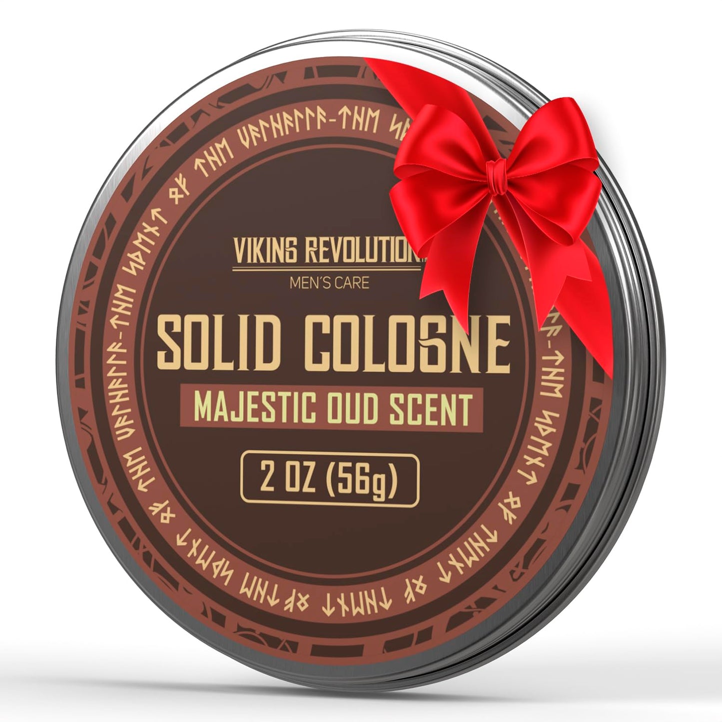 Viking Revolution Majestic Oud Solid Cologne for Men 2 Oz - Perfume Balm Travel Wax (1 Pack)