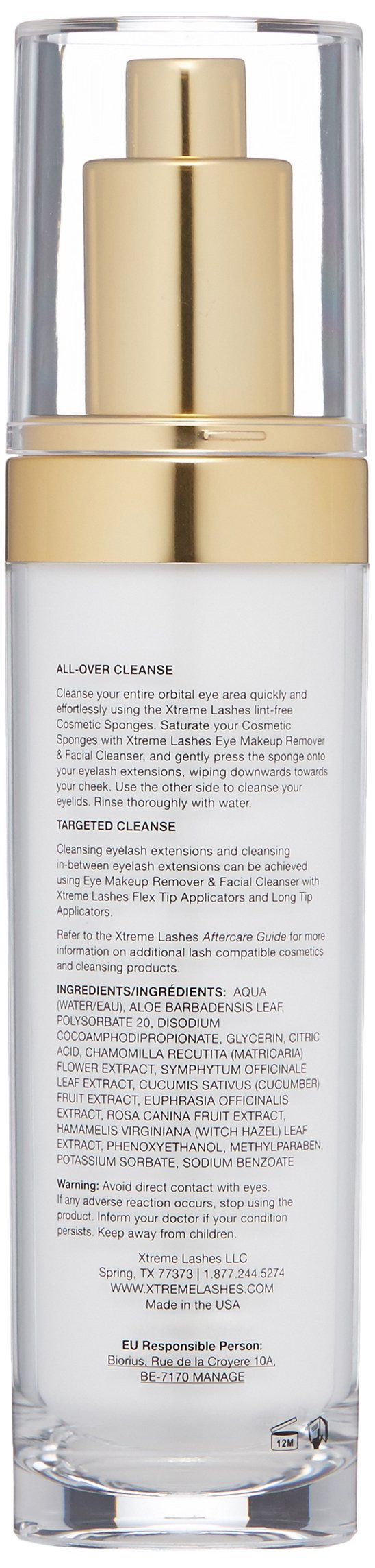 Xtreme Lashes Eye Makeup Remover & Facial Cleanser (4 Fl Oz) | Lash Cleanser & Shampoo for Healthy Lashes