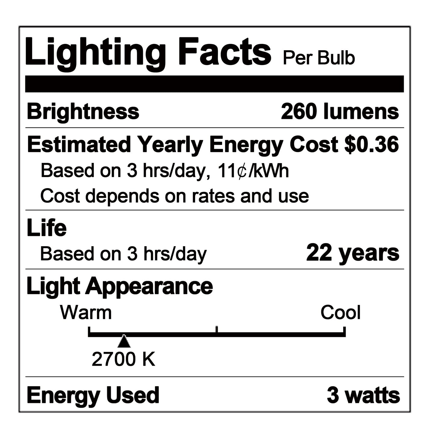 G40 Led Low Wattage Bulb 3W Equivalent 25 Watt Light Bulbs, Standard E26 Small Power, Frosted, Warm White 2700K, Dimmable for Bathroom Bedside Accent Lamps Appliance Bulb Refrigerator Pack of 2