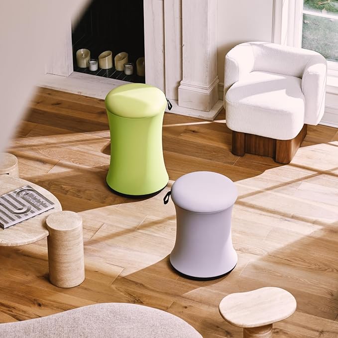 TopJob Boba Chair Stylish Active Wobble Stool, ADHD Chair, Improves Posture and Focus, Ergonomic with Height Adjustable Stool for Adults Children for Home Office, Study Room (Bright Orange)