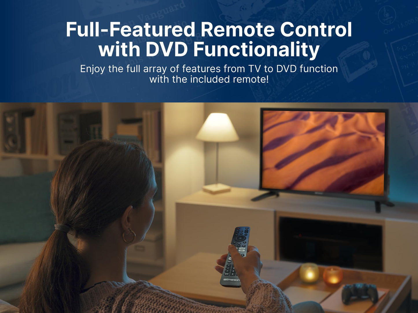 Emerson Estd-2400 24 Class Hd Smart Tv With Built-In Dvd Player | 720P Led Display, Wi-Fi Streaming, Hdmi, Usb & Rca Inputs | Sp