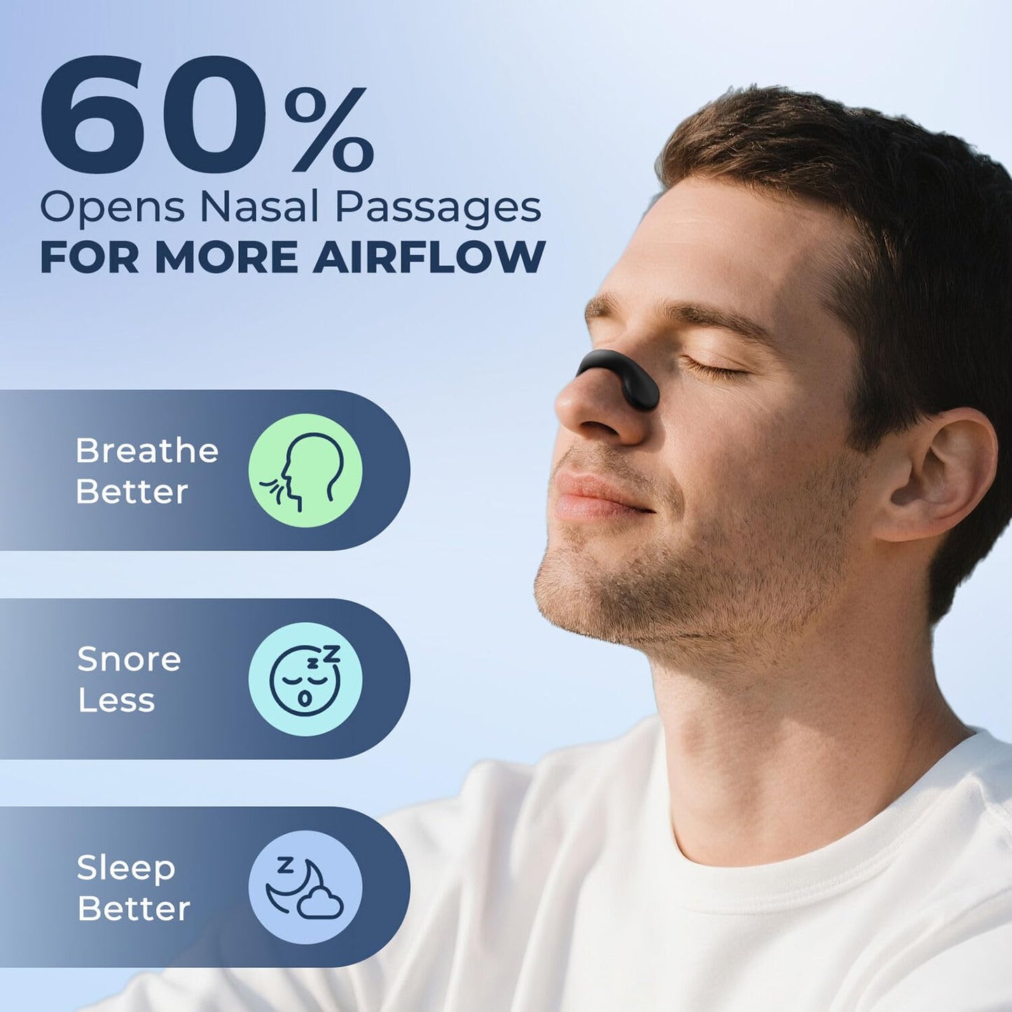 Nasal Strips for Snoring,Extra Strength Snoring Solution Nose Strips,Improve Breathing and Sleep Quality (30 Count, Black)