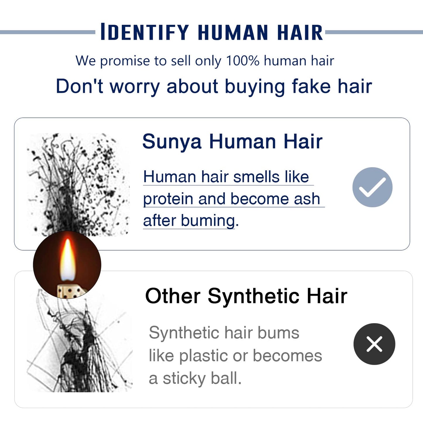 Sunya Real Human Hair Clip in Extensions - Jet Black, Double Weft, Straight, 20 Inch #1 - 8 Pcs/120g