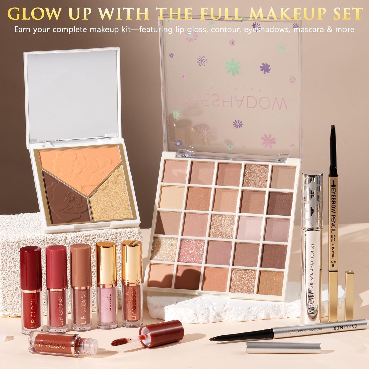 Teen Girl Gifts Trendy Stuff, 10 Positive Affirmation Cards & Empowering Challenges to Unlock 10 Wrapped Makeup Gift Set Motivational Birthday Valentines Day Gift Basket for Tween & Teenage Girls