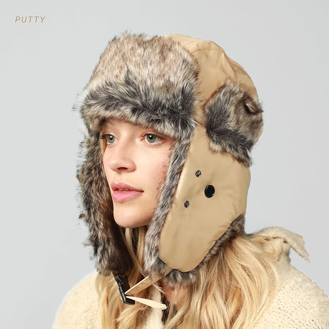CHOK.LIDS Waterproof Winter Trappers Unisex Premium Strength Ushanka Ear Flap Chin Strap Cold Weather Outdoor