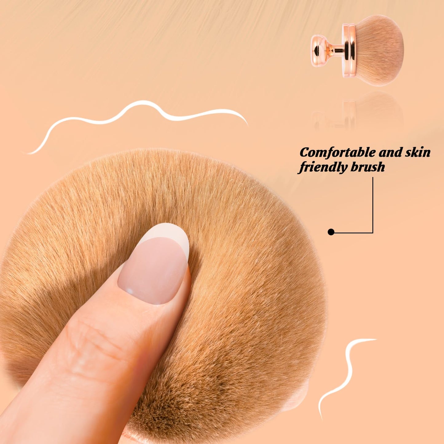 UNIMEIX Extra Large Body Makup Brush for Self Tanner Blend and Blur Body Brush, 3.0 Inch Wide-headed Sunscreen Applicator for Fa