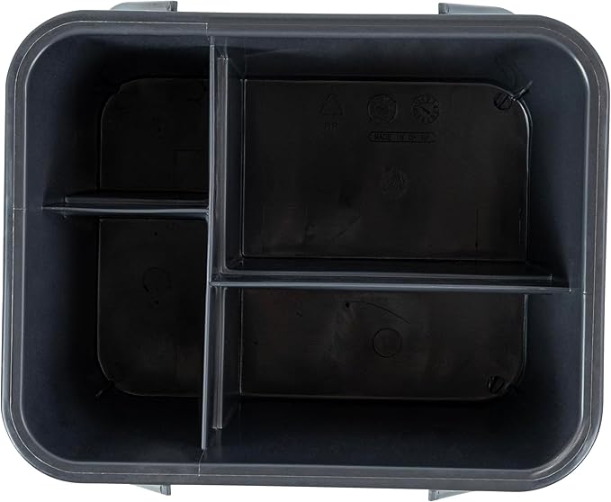Restaurantware-Clean Tek Professional Cleaning Caddy, 1 Cleaning Supply Caddy With Handle - 4 Compartment, Multipurpose, Gray Plastic, All-Purpose, For Bathroom, Bedroom, Kitchen, Or Garden