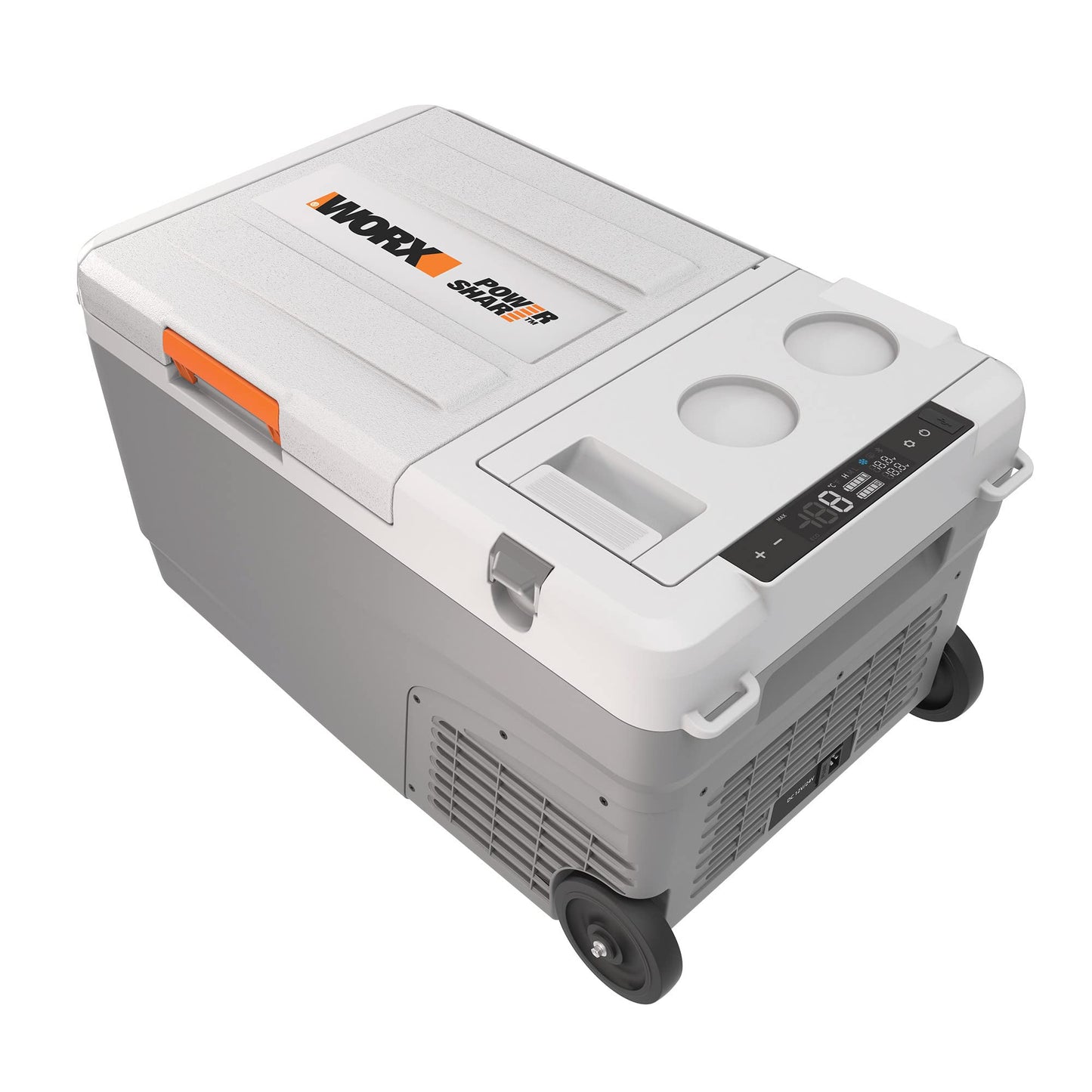 Worx 20V Mini Refrigerator 24 Qt, Portable Electric Cooler, Car Cooler Fridge for Truck RV Camping, Power Share WX876L (Tool Only)