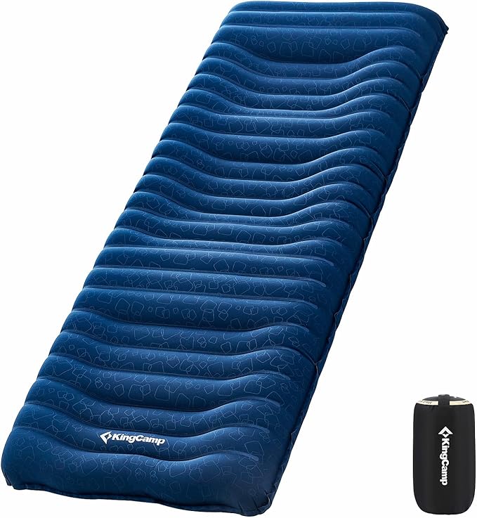 KingCamp Sleeping Pad for Camping, Ultralight Connectable Inflatable Sleeping Pad Camping Mattress with 6.3" Built-in Pill...