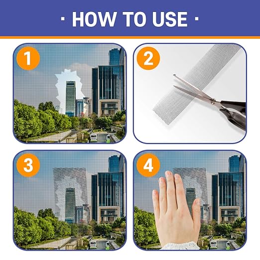 HA SHI Screen Repair Kit for Windows or Doors (2" x 6.5FT, Black) 3-Layer Strong Adhesive Tape, Made in Korea, Ease-Installation Fiberglass Covering Mesh