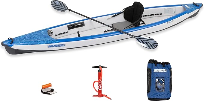 Sea Eagle RazorLite Inflatable Kayak - Lightweight, Drop Stitch, High Speed Touring Kayak - Solo or Tandem - Tall Back Sea...