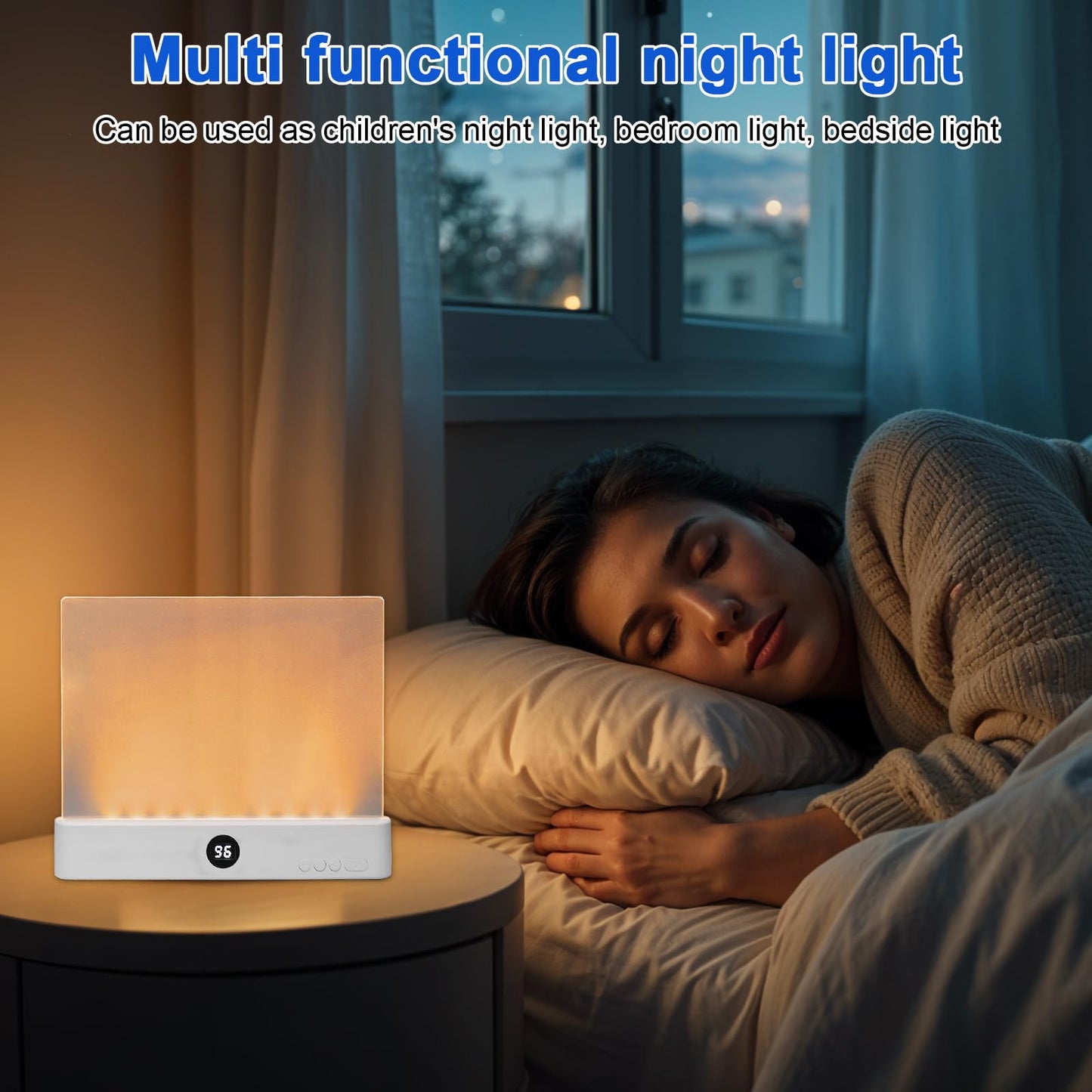 Flat Book Light, Rechargeable Clear LED Smart Reading Light with 3 Colors & Timer, Dimmable Full Page Panel Plate Lamp, Eye Protection, Portable Flat Reading Light for Bedside, Travel, Study (White)