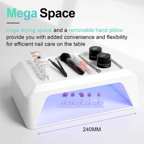 L'UGX Professional Nail Lamp with nail Arm Rest + White Gel Nail Polish