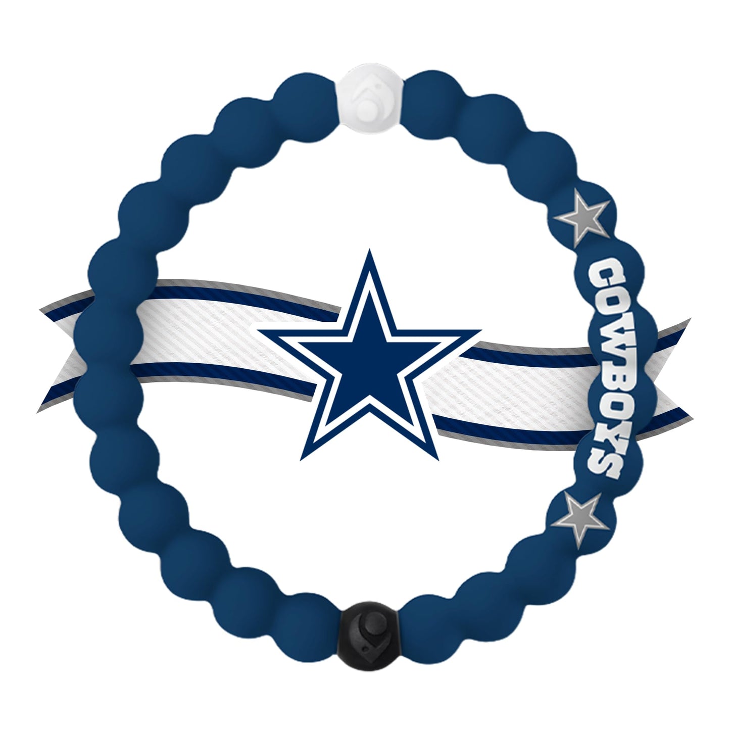 Lokai NFL Football Collection Silicone Beaded Bracelet, Dallas Cowboys Classic (Small) - Beaded Bracelet for Women & Men, Silico