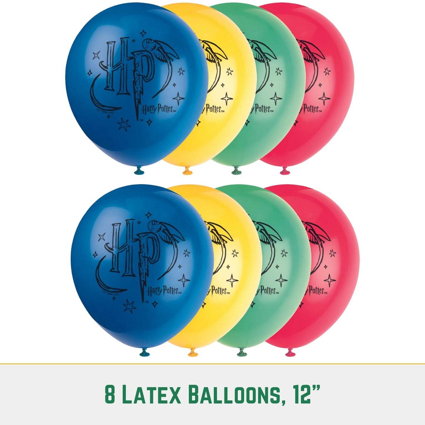 Harry Potter Balloons - Harry Potter Birthday Decorations - Bundle with 8 Latex 12”, 1 Foil Balloon 18”, Checklist - Party Decorations and Supplies - Kids Birthday Party