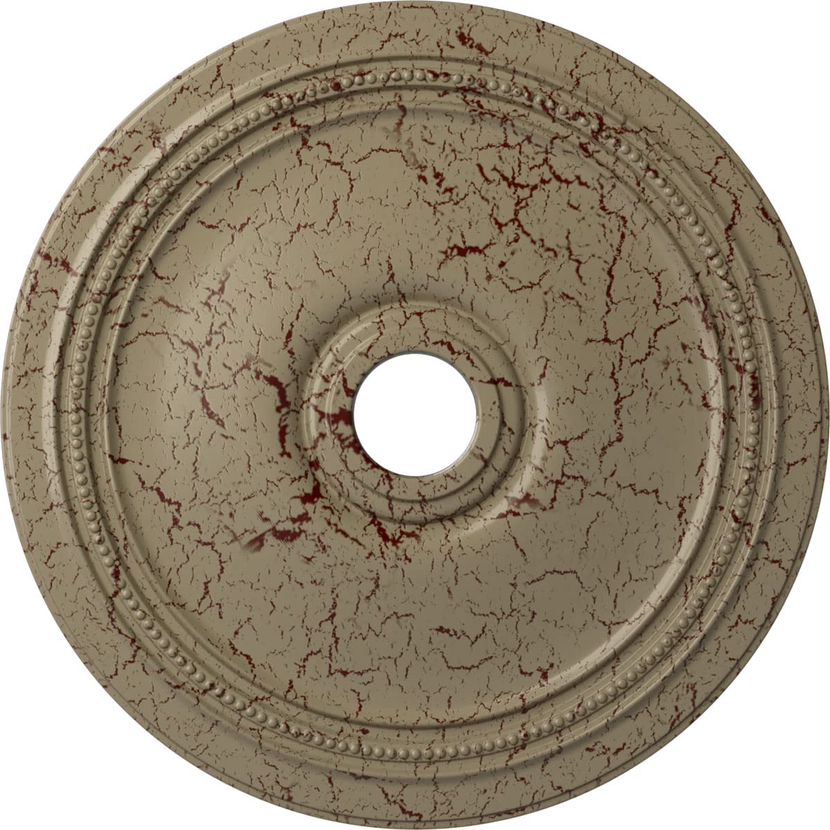 Ekena Millwork Cm24Digdc Diane Ceiling Medallion, 24Od X 3 5/8Id X 1 1/4P (Fits Canopies Up To 6 1/4), Hand-Painted Gobi Desert