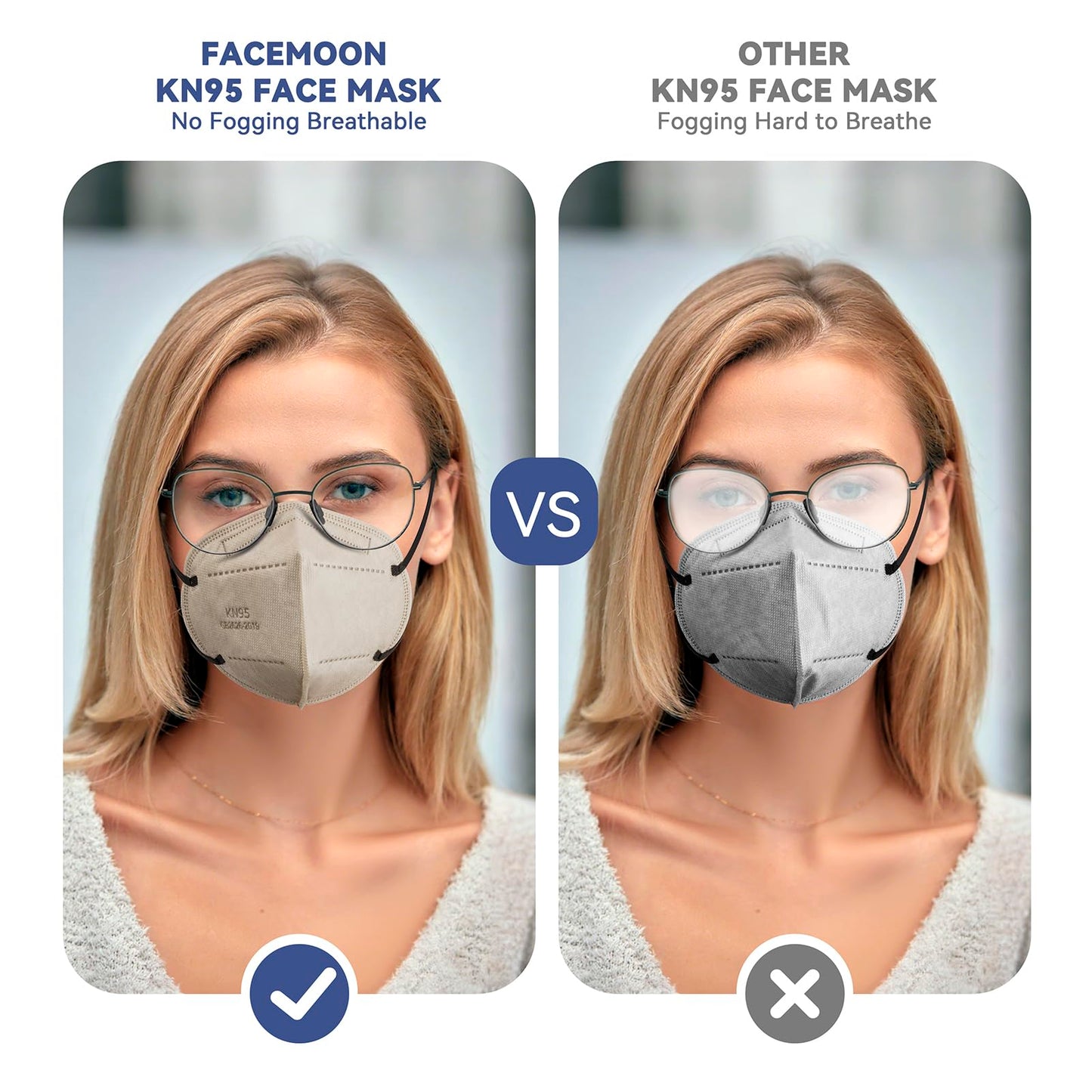KN95 Face Masks Adults Disposable - 100 Pack KN95 Masks Protective Comfortable KN95 Masks 5-Layer KN95 Breathable Safety Face Masks & 5 Adjustable Mask Holder KN95 Masks 10 Colors