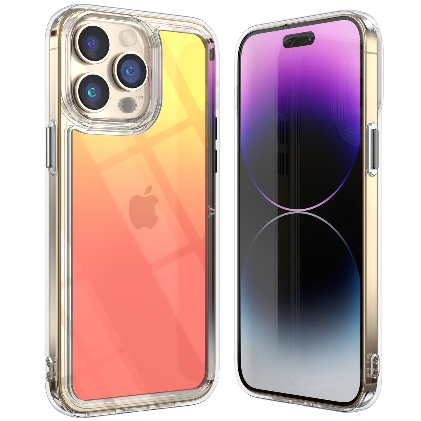 M Mybat Pro Clear Bicolor Case For Iphone 14 Pro Case 6.1 Inch, Slim Stylish Mood Series Military Grade Drop Shockproof Non-Yell