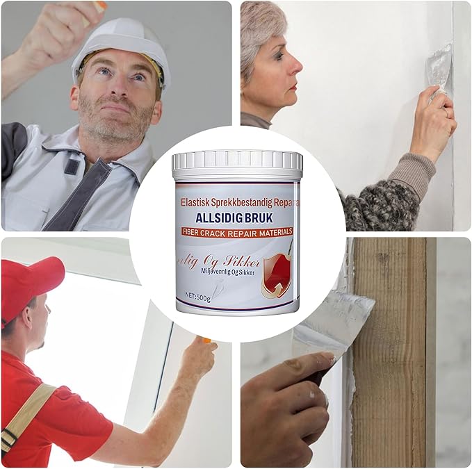 Elastic Cr-ack Resistant Wall Repair Paste, Quick-Drying, 500g, Hole Filler Putty, Wall Repair Paste, Strong Adhesion, for Home Indoor Kitchen Ceiling Walkway Fiberglass Metal Glass