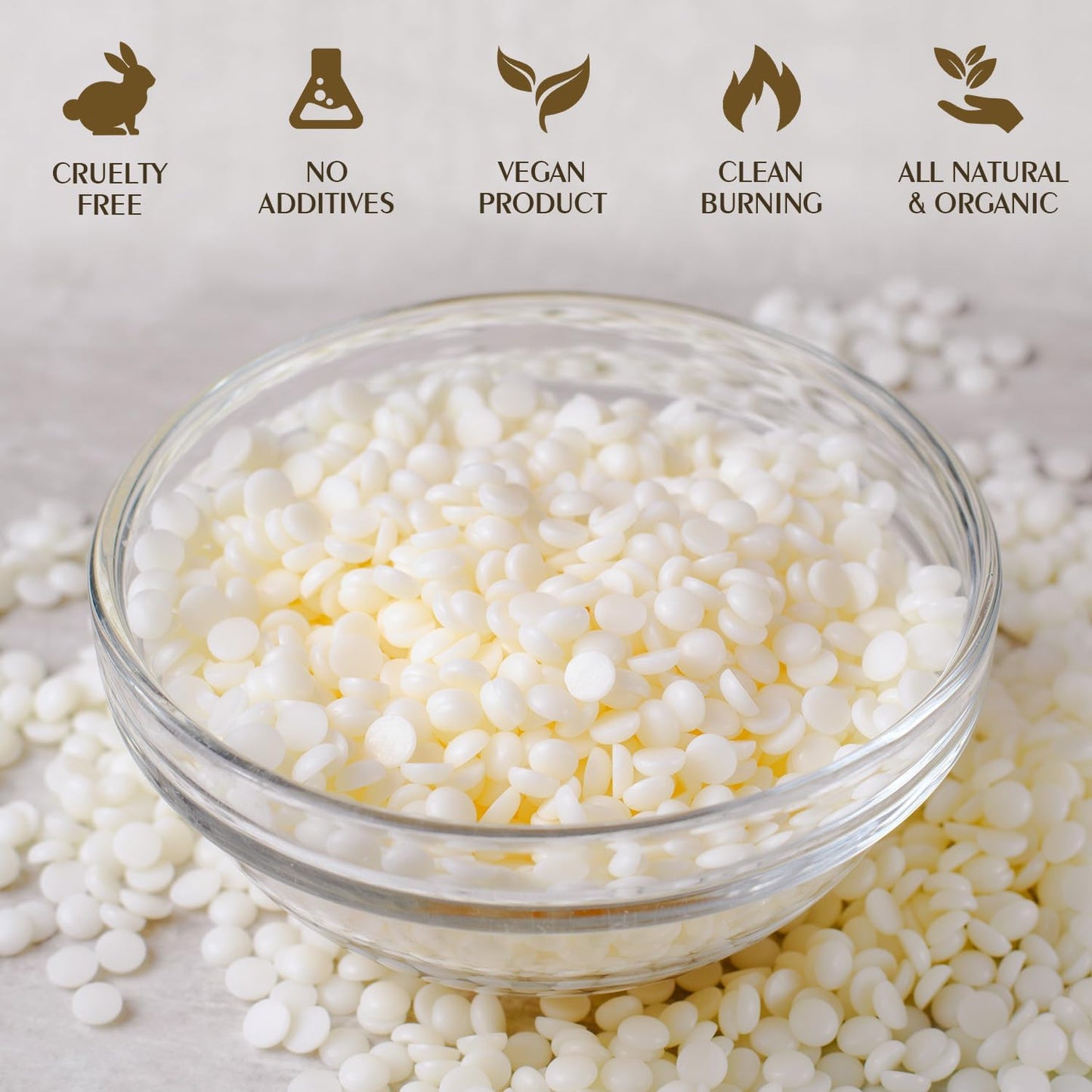 Soy Wax for Candle Making, Waxcanpy Organic Candle Wax, Natural Soy Wax for Candle Making from Farm, No Harmless, Additives (40lb)