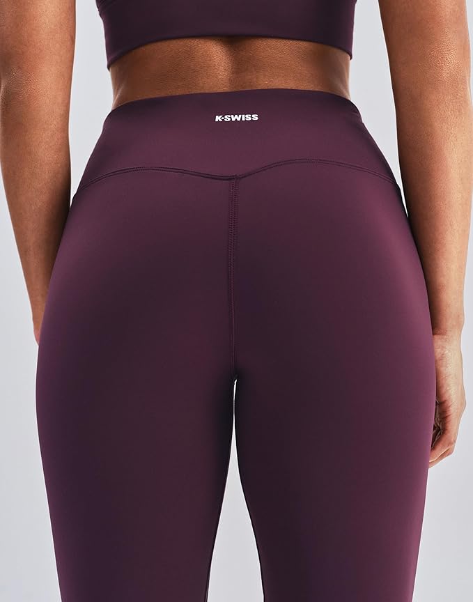 K-Swiss Flare Leggings for Women 32" - High Waist Wide Leg Bell Bottom Bootcut Yoga Pants for Casual Lounge