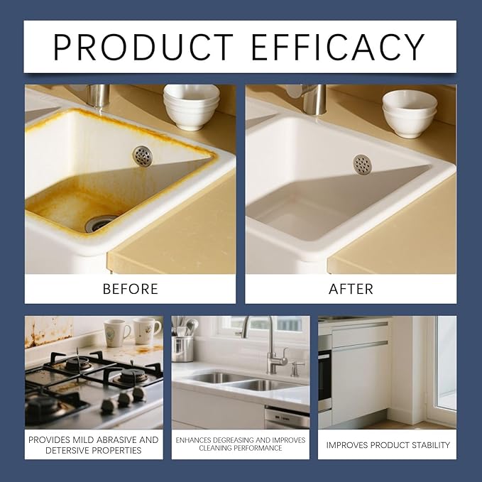 Powder Cleaner - Toilet Cleaning Powder And Powered Cooker Degreaser For Bathroom Kitchen Household Use, Cleans Glass Sink Oven Bathtub Wall Floor Bowl, Easy To Apply And Effective Cleaning Solution