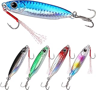Tripquips Saltwater Jigs Fishing Lures with Ultra-Sharp Hooks, Saltwater Spoon Lure for Tuna Salmon Grouper, Sea Fishing J...