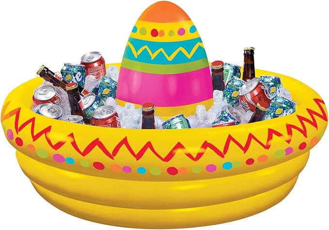 Sombrero Inflatable Cooler - 16 1/2" x 33 4/5", 1 Pc