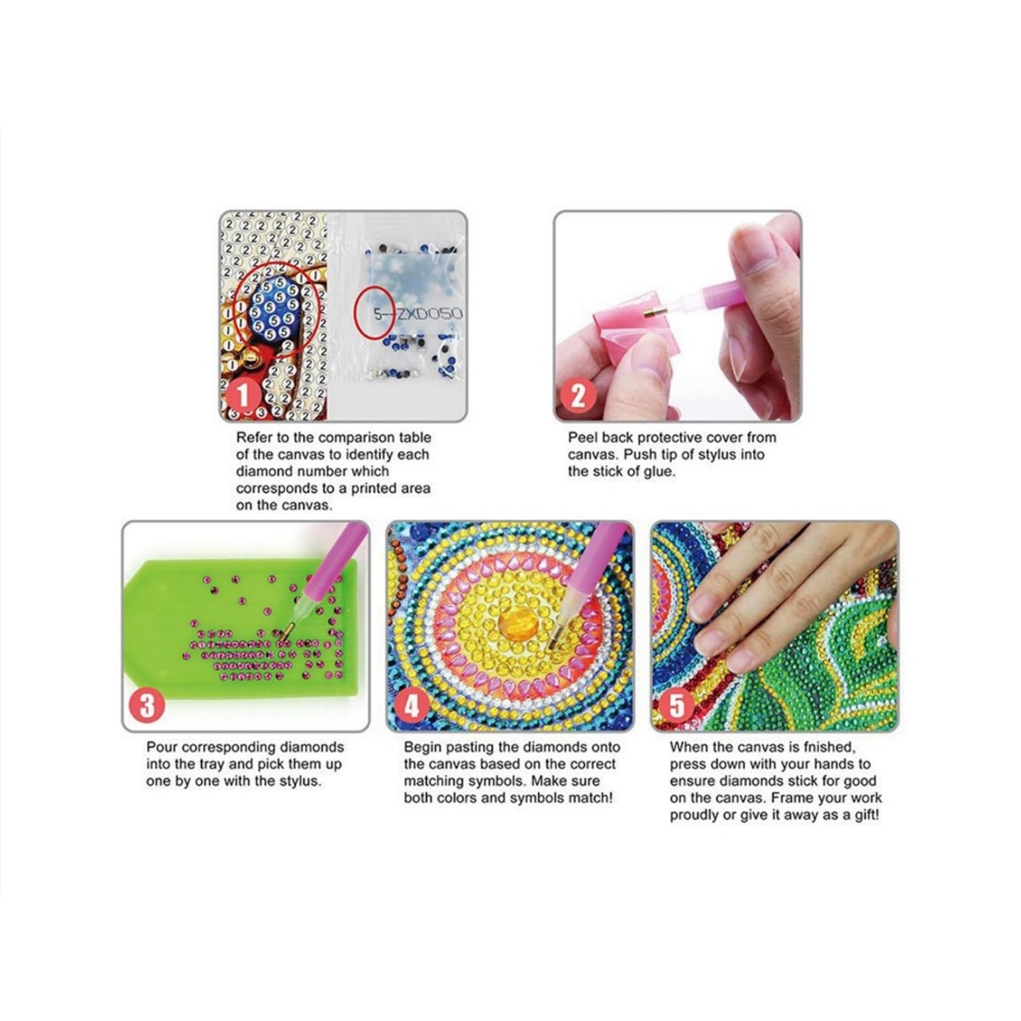 MaiYiYi 6 Pack DIY Happy Birthday Diamond Art Greeting Cards, Cake Diamond Painting Greeting Cards Kit, Butterfly Diamond Painting Cards, for Family Friends Holiday Birthday