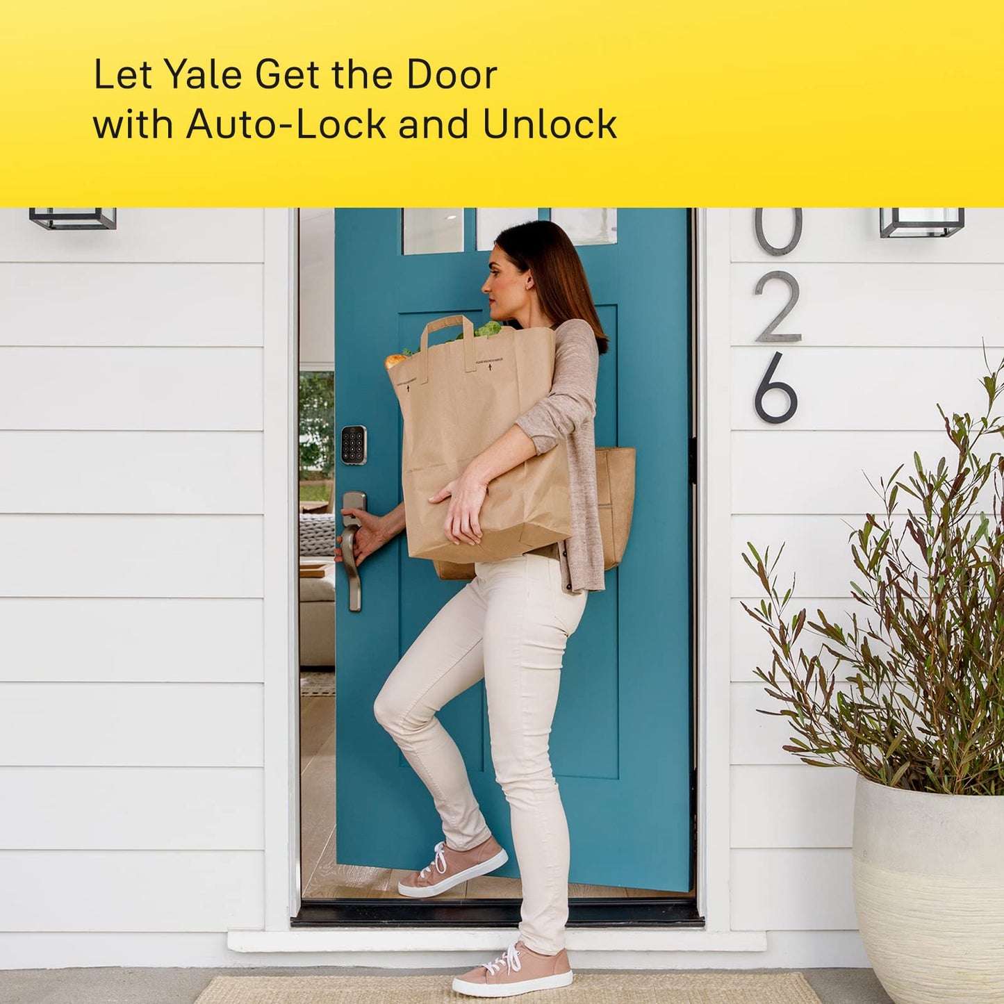 Yale Assure Lock 2 Keyless Entry Smart Deadbolt with Wi-Fi - Lifetime Brass Electronic Door Lock with Keypad, Code Entry, Remote Access & Backup Key - Secure Smart Home Deadbolt, YRD410-WF1-P05