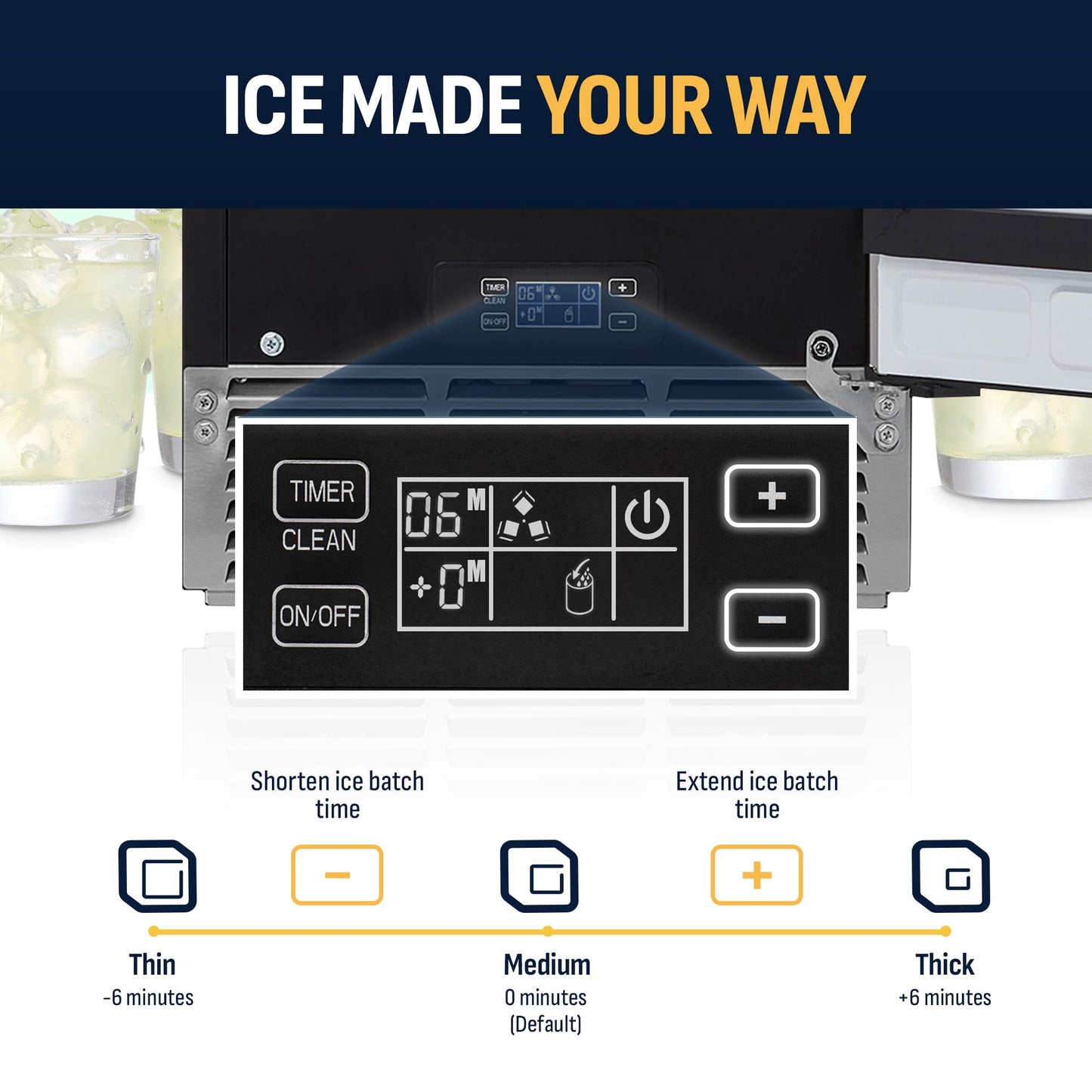 Newair 15" Commercial Nugget Ice Maker | Freestanding or Built-in Under Counter Ice Maker with 80 lbs/Day Production | for Home Bar, Kitchen & Restaurant Use | Stainless Steel