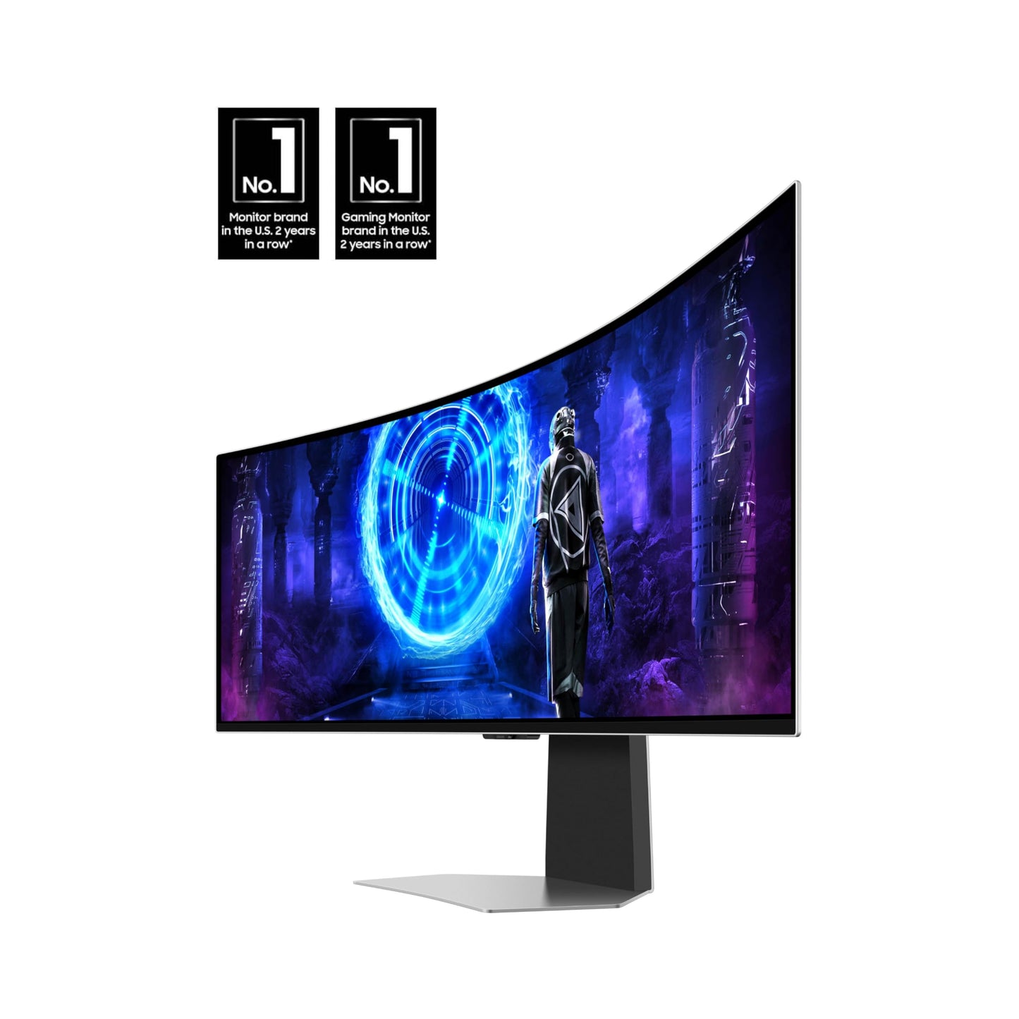 Samsung 49-Inch Odyssey G9 (G95SD) Series QD-OLED G-Sync Compatible Curved Gaming Monitor, 240Hz, 0.03ms, Dual QHD, Glare Free, FreeSync Premium Pro, Ergonomic Stand,LS49DG956SNXGO,2024, 3 Yr Warranty