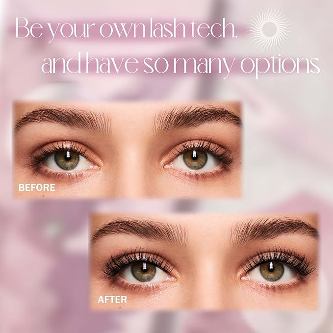 FADLASH Lash Clusters Kit 12-18mm Eyelash Cluster Lashes with Lash Bond and Seal Lash Tweezers DIY Lash Extension Kit (F4-07D-12-18 Kit)