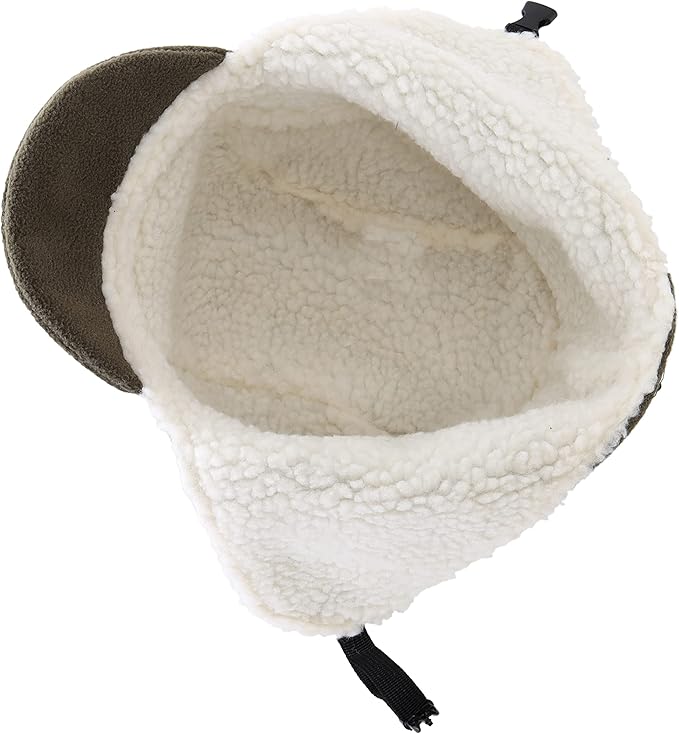 Connectyle Men's Sherpa Lined Warm Winter Hats with Visor Windproof Earflap Hat Outdoor Thermal Skull Cap Trapper Hat
