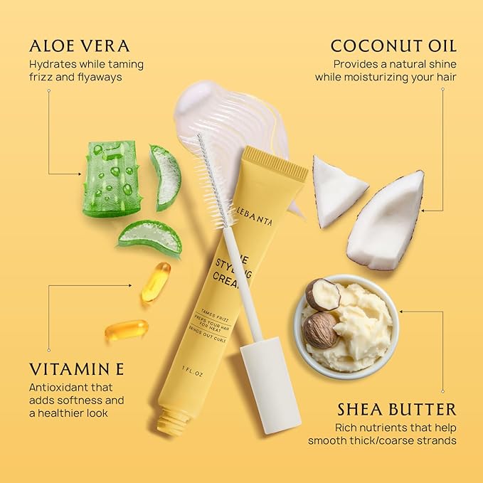 Fly Away Stick for Hair - Anti Frizz Styling Taming Serum Wand with Aloe Vera, Coconut Oil & Vitamin E - Gel Mascara Stick for Edges, Flyaways, Baby Hairs & Slick Back (1 Fl Oz (Pack of 2))