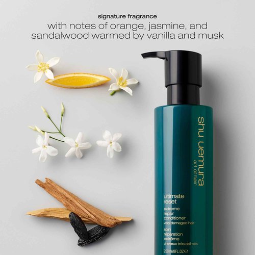 Shu Uemura Art Of Hair Ultimate Reset Extreme Repair Conditioner - Strengthens to Reduce Breakage and Split Ends, Deeply Conditions and Nourishes Damaged Hair, With Japanese Rice Extract, 8 Fl Oz