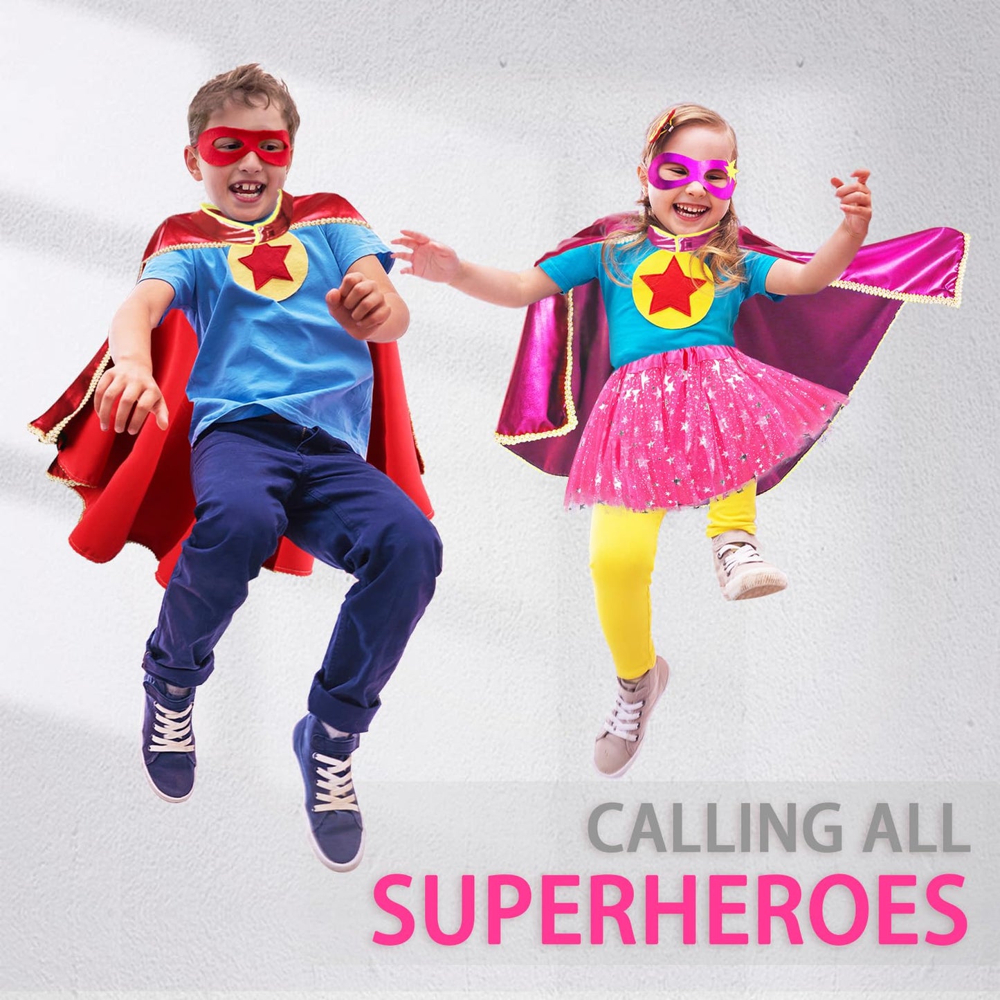 iROLEWIN Kids-Superhero-Cape and Mask TuTu for Girls Super Hero Costume as Toddler Dress-Up Clothes School Play Party Gifts