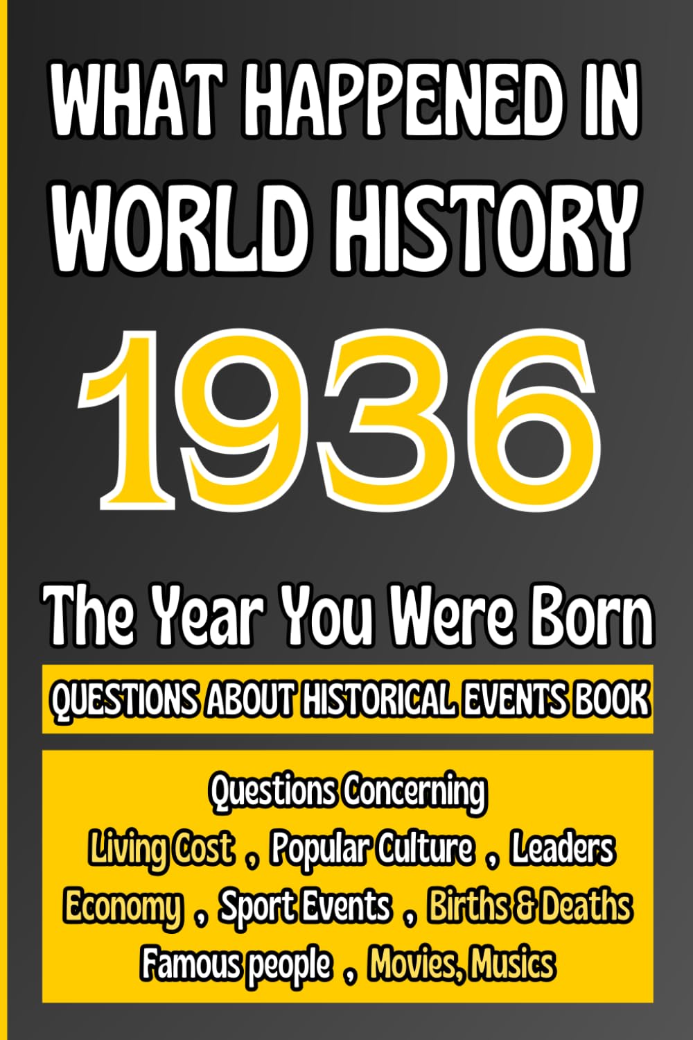 What Happened in World History 1936 The Year You Were Born: Unique Anniversary Gift for People Who Born in 1936 | All Major Historical Events | ... Culture,Famous People,Economy...)