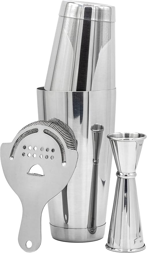 The Art of Craft Professional Cocktail Shaker Set Bartending Kit: Weighted Boston Shaker Tins, Hawthorne Strainer and Japa...