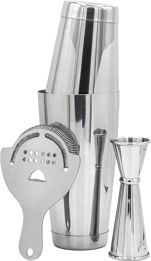 The Art of Craft Professional Cocktail Shaker Set Bartending Kit: Weighted Boston Shaker Tins, Hawthorne Strainer and Japa...