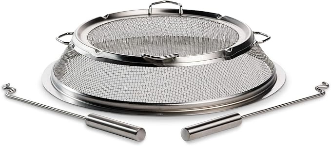Solo Stove Bonfire Shield - Durable Stainless Steel Spark Protector Mesh Screen for Fire Pits, Keeps Pops and Hot Embers C...