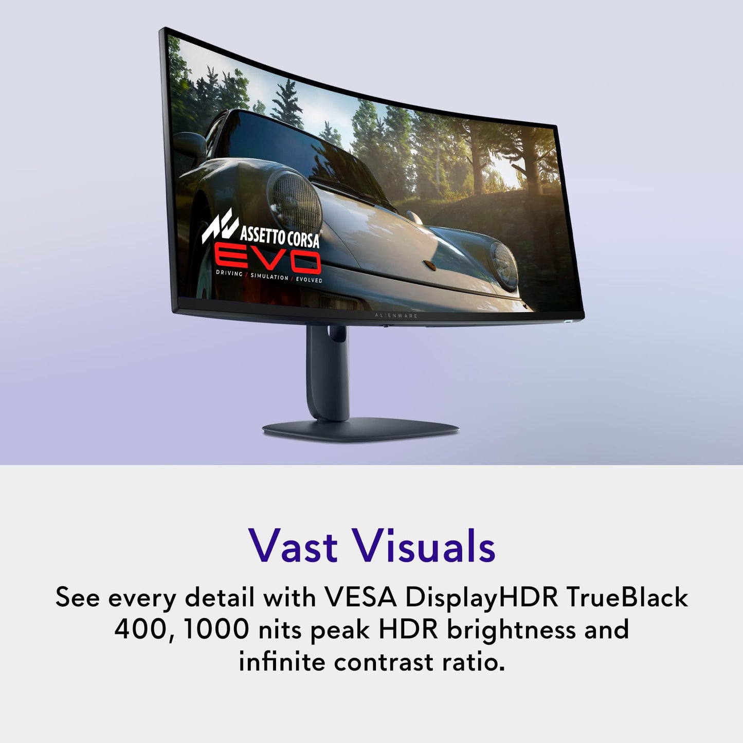 Alienware 34 240Hz QD-OLED Curved Gaming Monitor - AW3425DW - 34.2-inch WQHD (3440 x 1440) 0.03ms Display, 1800R Curve, AMD FreeSync Premium Pro, VESA AdaptiveSync, DisplayHDR TrueBlack 400