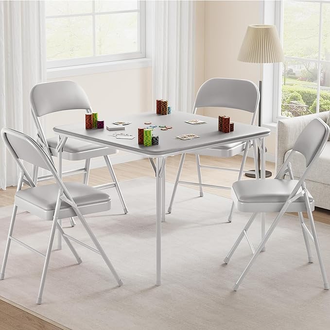 CuisinSmart Folding Card Table, Portable Square Card Table, Foldable Tables for Home, Indoor and Outdoor, Space-Saving, No...
