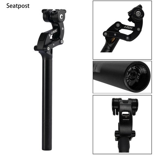 DECKAS Suspension Seatpost 27.2mm 30.9mm 31.6mm for Bicycle, Shock-Absorber Bike Seat Post for Road, Gravel, Mountain (27.2mm)