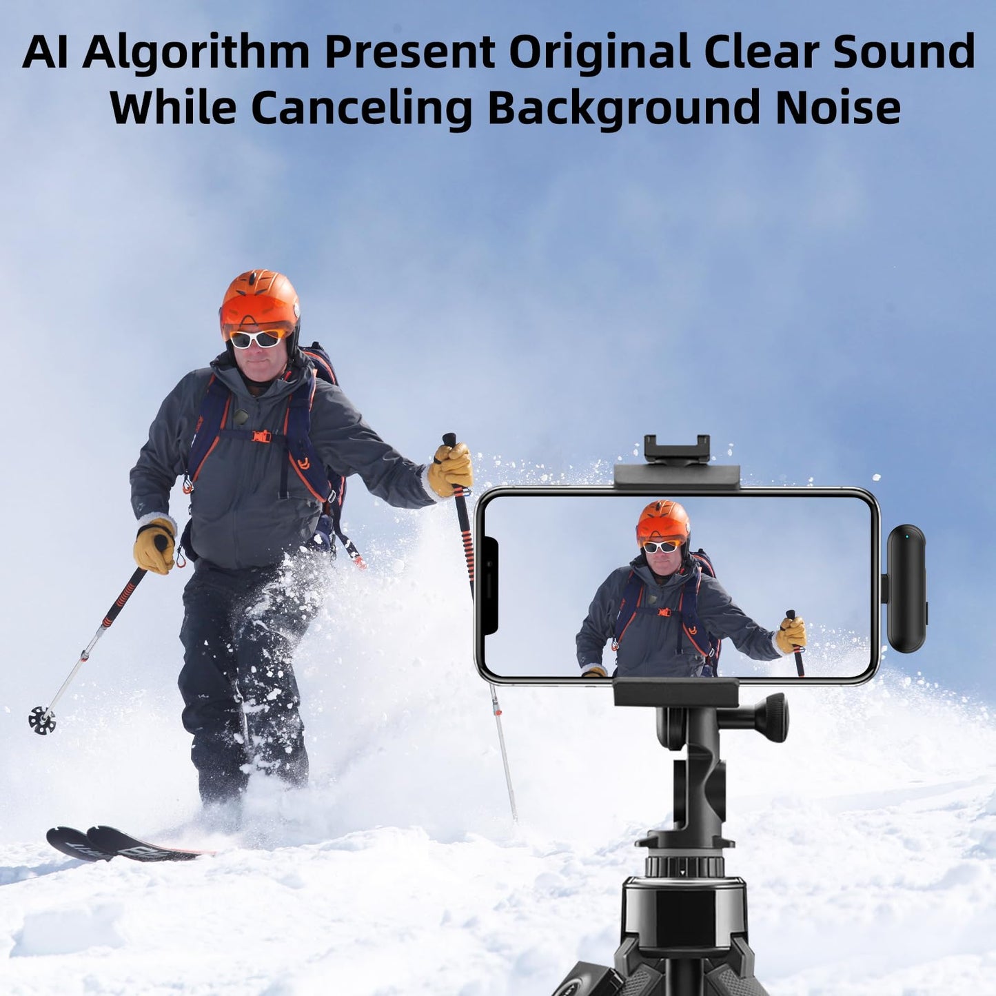 Nptcl Wireless Microphone For Iphone 17 16 15 - Ai Noise Cancelling Mini Microphone Usb C For Android Phone, Lavalier Mic With 3
