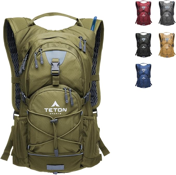 Teton Oasis/Trailrunner Hydration Backpack – Lightweight Water Pack with 2L/3L Bladder for Hiking, Running, Cycling, Bikin...